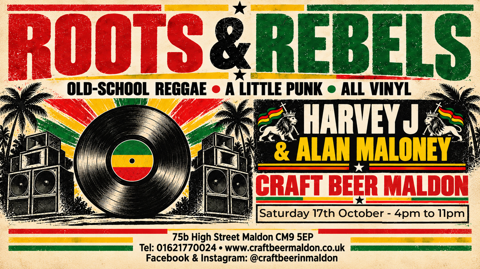 Roots & Rebels old school reggae and punk at Craft Beer Maldon