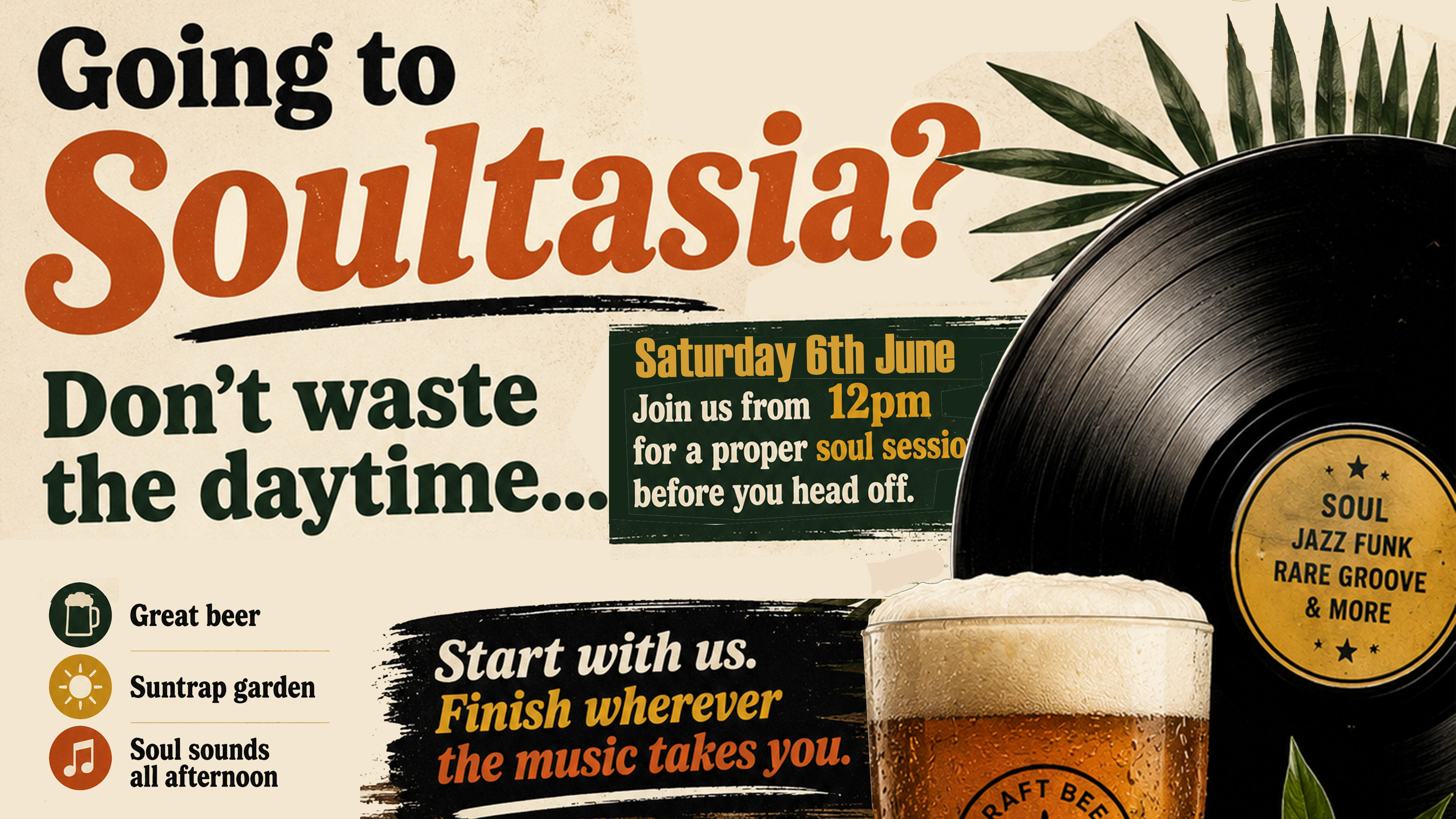 Join us for the very best soul, jazz-funk, disco, boogie and RnB at Craft Beer Maldon